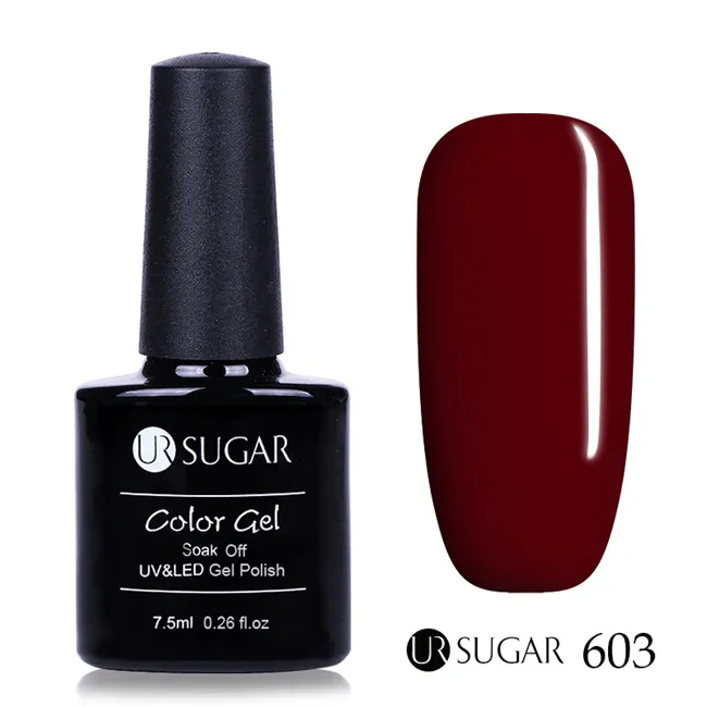 Ur Sugar 7,5 мл цветной УФ-Гель-лак розовый красный полуперманентный замачиваемый УФ светодиодный Гель-лак для ногтей DIY маникюр лак для ногтей - Цвет: 603