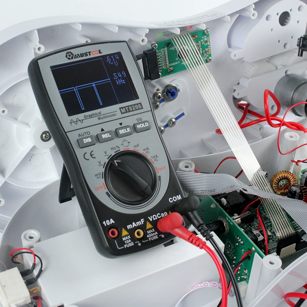 Kopen MUSTOOL Verbeterde MT8206 2in1 Intelligente Digitale Oscilloscoop Multimeter Stroom Spanning Weerstand Tester met Analoge Bar Grap