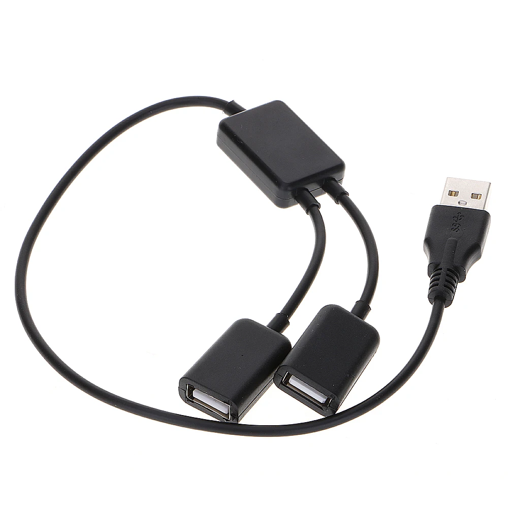 USB Мужской 2 двойной Usb Женский Y сплиттер кабель конвертер концентратор для usb интерфейсного устройства черный 42 см