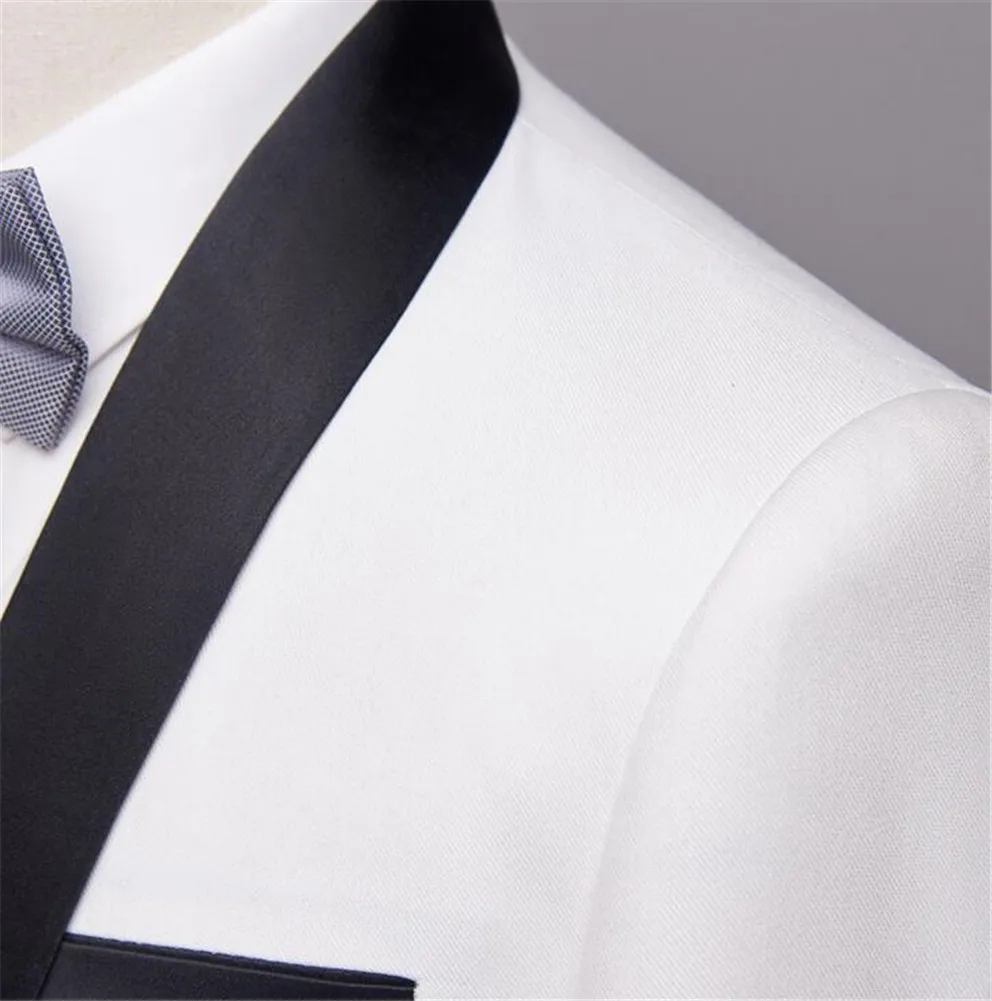 High Quality Wedding Men suit Slim Fit Suits 3 Pieces Groomsmen Wedding Suits For Men Bridegroom(Jacket+Pants+Vest)