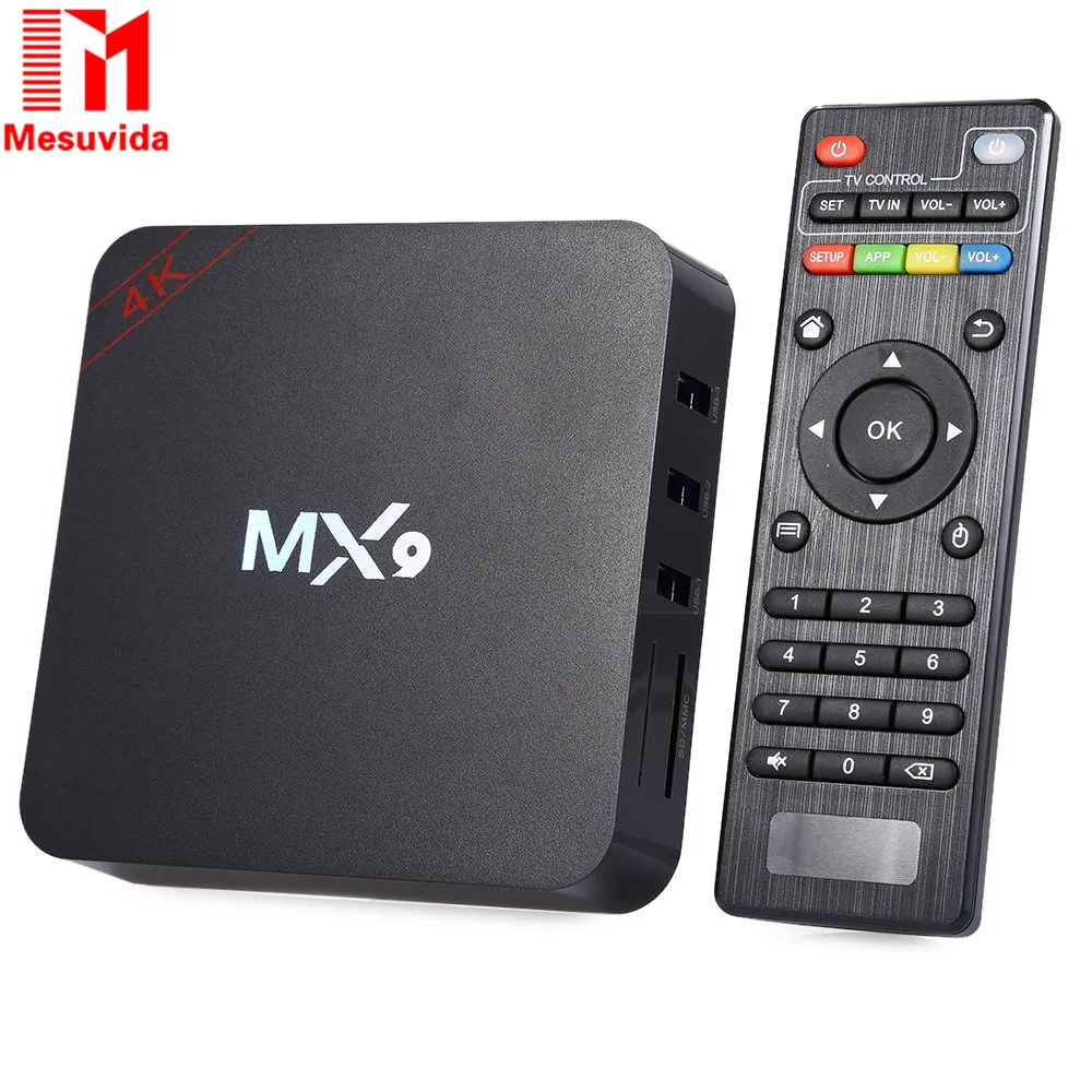

Mesuvida MX9 TV Box 4K RK3229 Quad-core set-top box Android 4.4 2.4GHz WiFi 1GB RAM 8GB ROM Set Top Box Media HDMI SD Card Slot