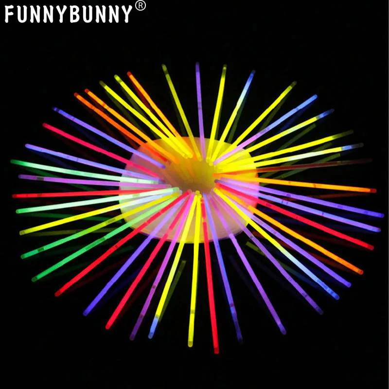 FUNNYBUNNY 10 шт./лот светильник игрушки Светящиеся браслеты смешанные цвета партия поддерживает поставки(трубка из 10