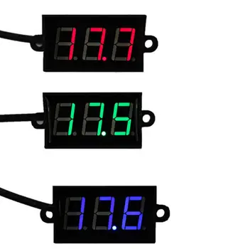 

Waterproof Digital Voltmeter DC 0~100V red LED Display Voltage Meter DC 12V 24V Volt Meter for Car/ Motorcycle/ Battery/ E-bike
