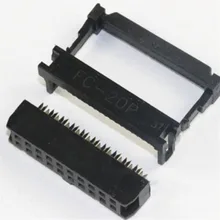 10PCS IDC Socket FC-20P 2.54mm IDC Connector 20-pin Cable Socket 20P 2X10P IDC
