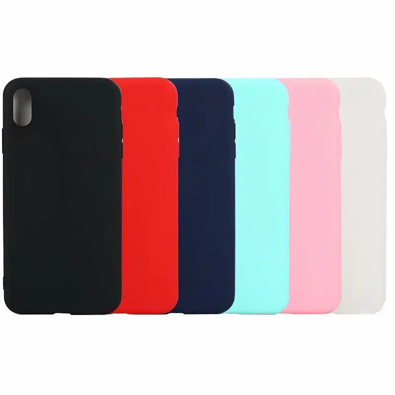 100pcs/lot Matte Frosted Candy Soft TPU Cover Case for Apple iphone XR XS Max | Мобильные телефоны и аксессуары