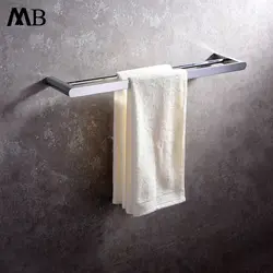 Ванная комната вешалка для полотенец латунь двойной полотенца стойки Chrome Настенный Держатель 60 см полированная аксессуары для ванной