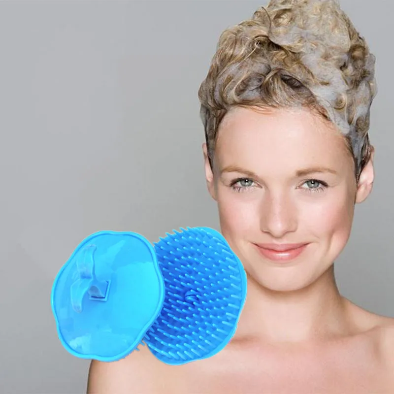 

1 pcs Spa Slimming Massage Brush Silicone Head Body Shampoo Scalp Massage Brush Comb Hair Washing Comb Shower Bath Brush props