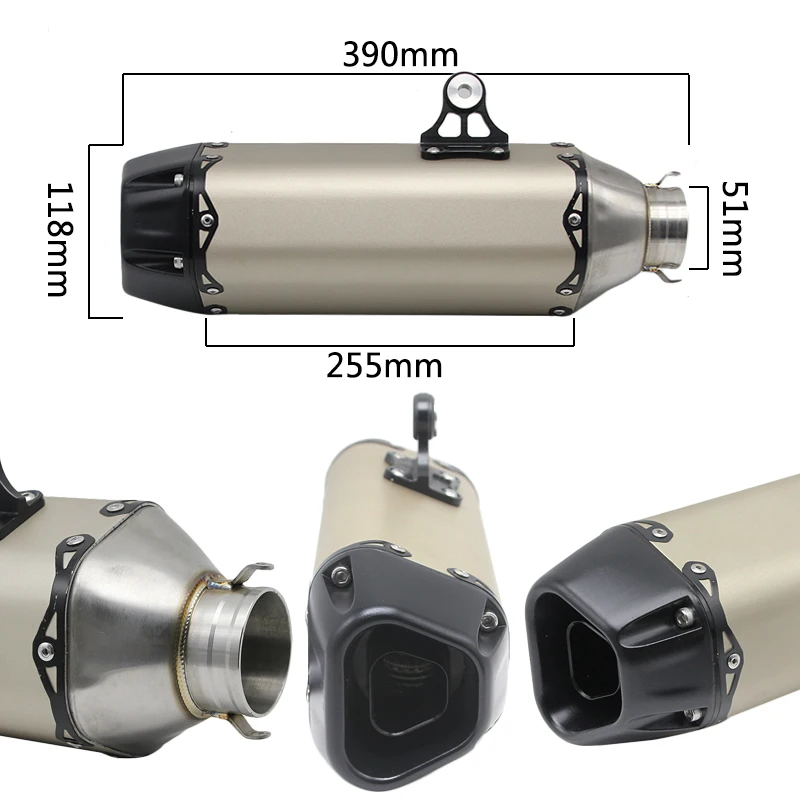 ZS гоночный Универсальный мотоциклетный выхлоп Aarapovic модифицированный скутер глушитель подходит для большинства мотоциклов ATV Pit Bike Moto