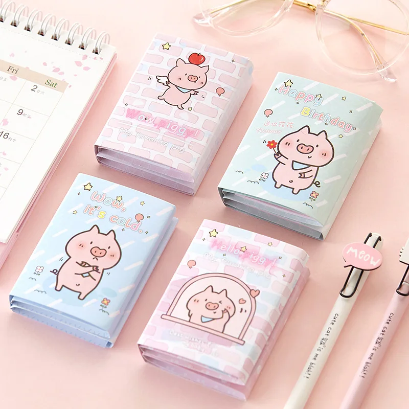 Милый Hello Piggy Wow 6 складной блокнот для заметок N Times Sticky Notes memo notebook Agenda To Do List Bookmark Канцелярские Товары для офиса