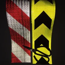 10 см* 1 м стрела/саржа самоклеющаяся ПВХ Светоотражающая Лента безопасности дорожного движения строительный сайт светоотражающий указатель