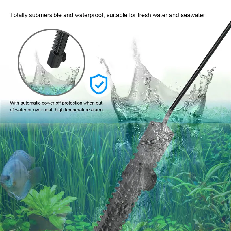 

Multi-functional 2 In 1 Submersible Aquarium Heater Thermostat Heating Fish Tank With Protective Housing And Digital Temperature
