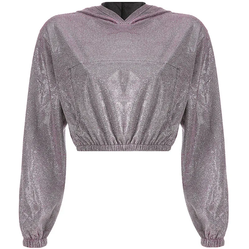 purple crop hoodie