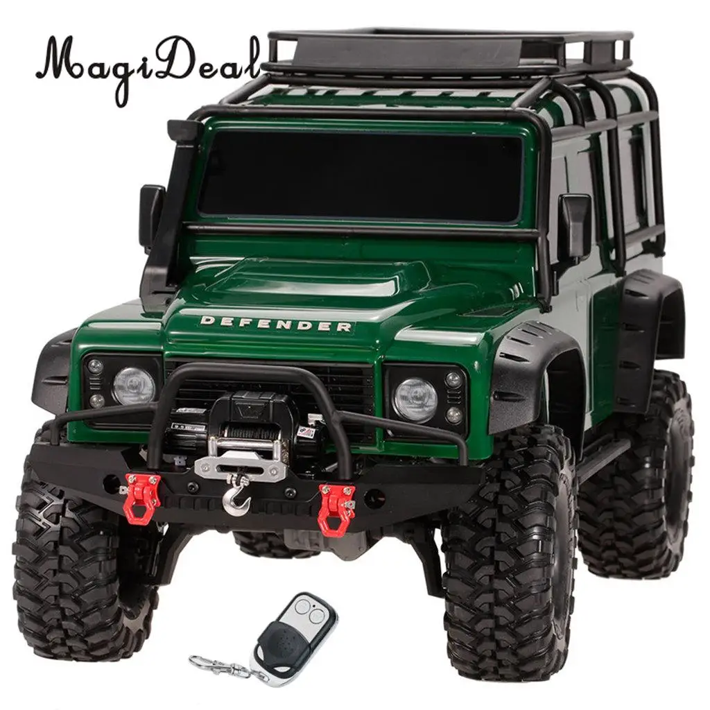

MagiDeal Metal Front Bumper w/ 2LED Winch Controller Receiver for 1/10 Traxxas Axial SCX10 D90 RC Rock Crawler Car Truck