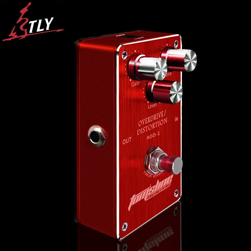 

AROMA AOD-1 Ture Bypass перегруз искажение, фотогитарная педаль с алюминиевым корпусом