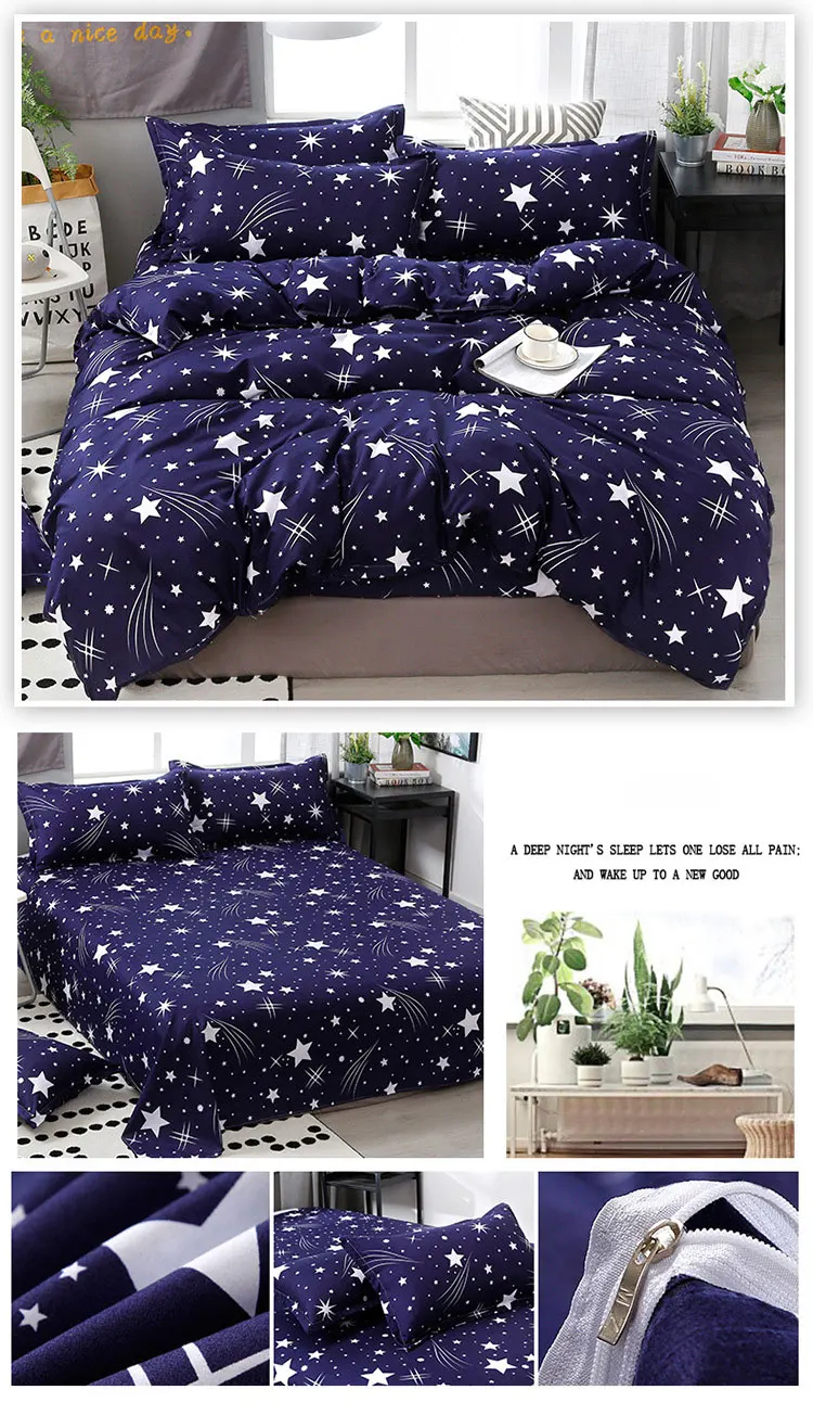 3/4pcs/Set Pink Purple Unicorn Kids Bedding Set Bed Linen Linings Cotton Duvet Cover Set Bed Sheet Pillowcases Home Textie