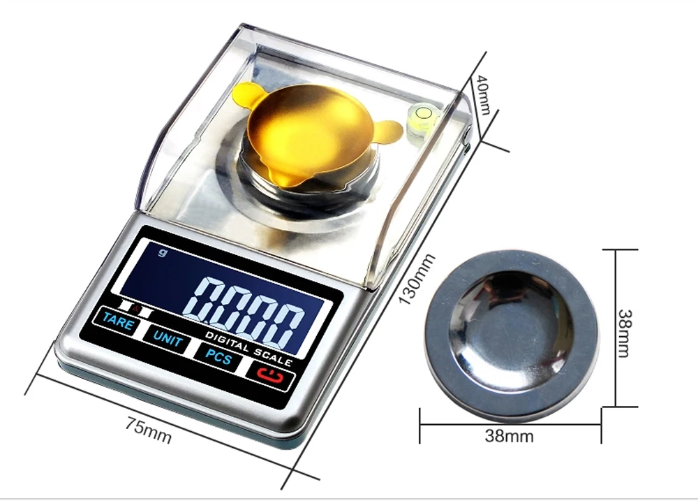 0.001g precisão lcd eletrônico laboratório pesando equilíbrio