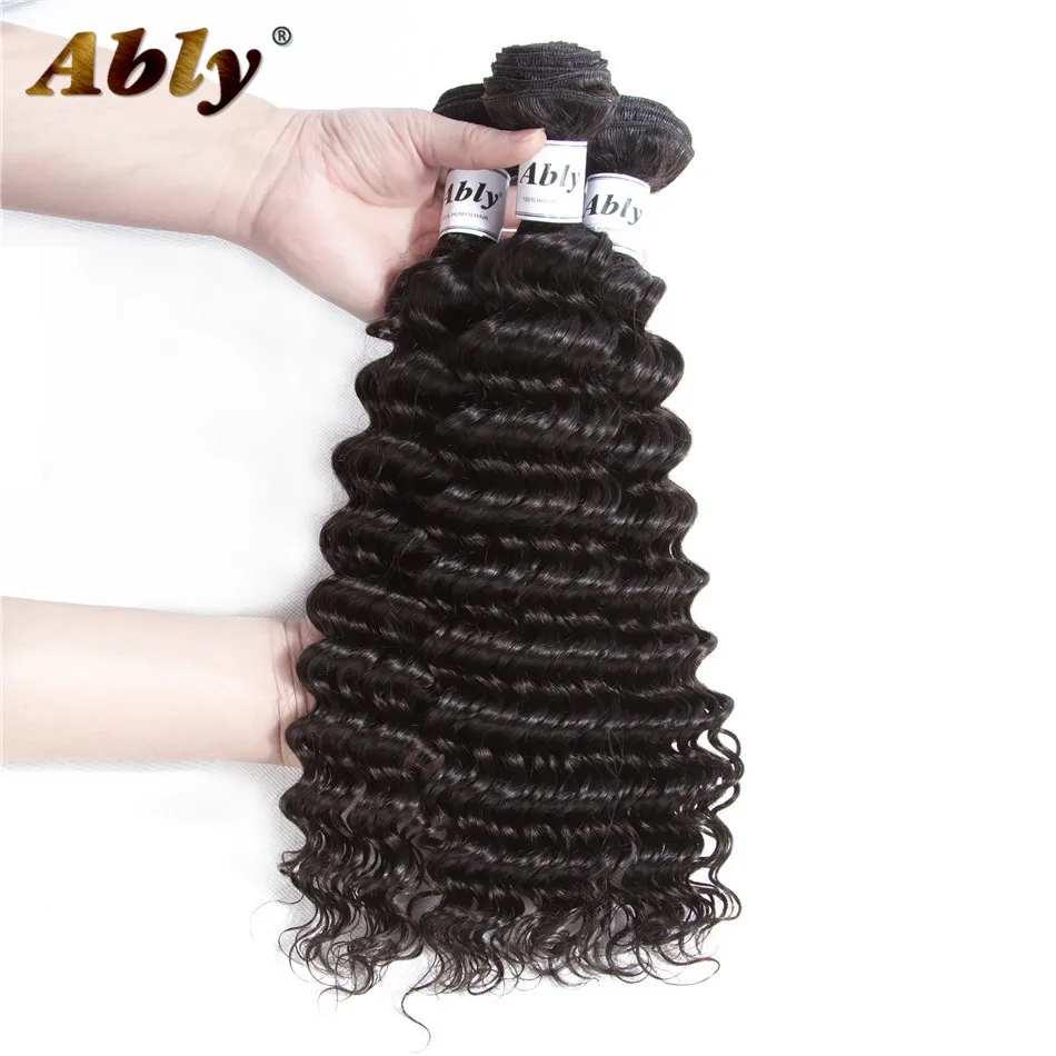 Deep Wave Brazilian Human Hair 3 Bundles Ably 100% Remy Hair Weave Bundle Weft Extensions Natural Color Wet And Wavy Human Hair Deep Wave Brazilian Human Hair 3 Bundles Ably 100% Remy Hair Weave Bundle Weft Extensions Natural Color Wet And Wavy Human Hair