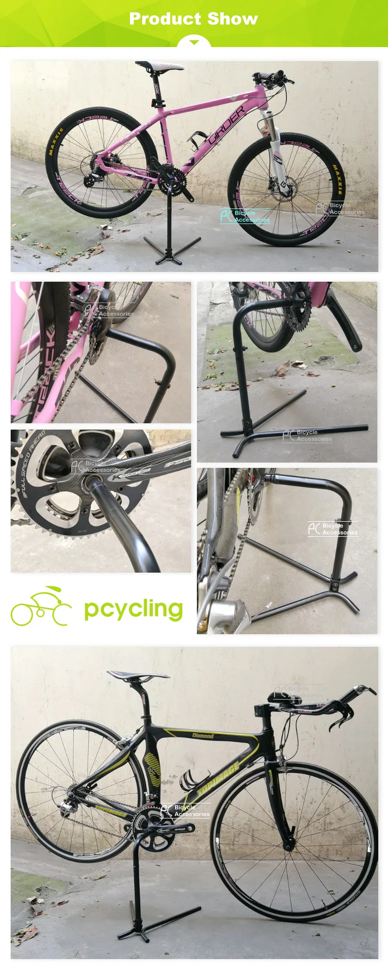PCycling велосипед kickstand сталь MTB дорожный велосипед ремонтная полка для велосипеда нижние кронштейны звездочки колеса вставной дисплей стойка