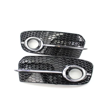 

2X ABS Front Left Bumper Fog Light Lower Grille Cover for Audi Q5 2013-2016 Facelift