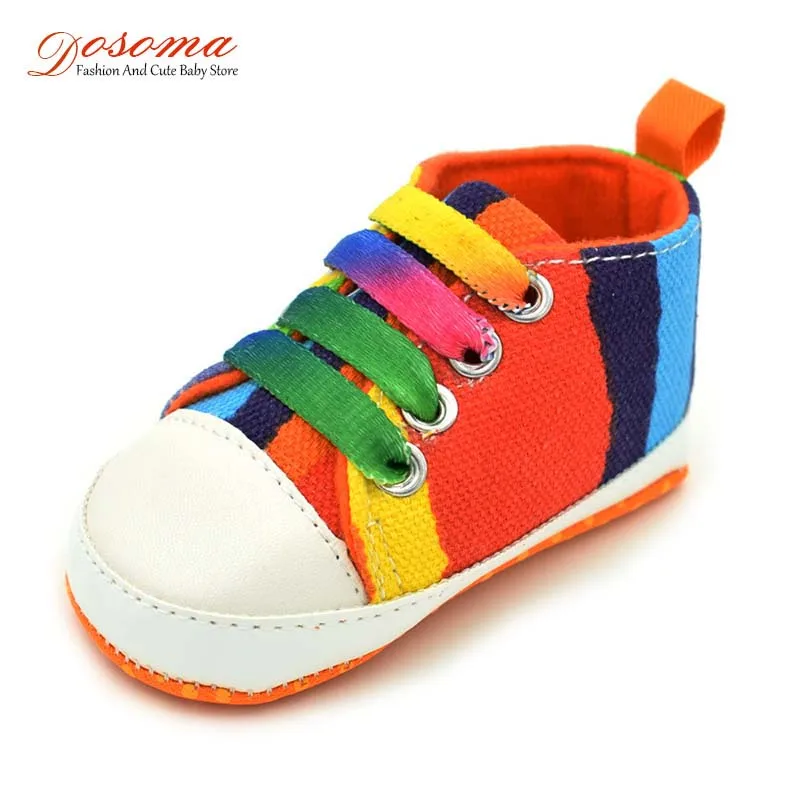 

Dosoma Colorful Canvas Baby Girl Shoes Patchwork Girls Casual Shoes First Walkers Sneaker Soft Sole Shoes For Babies Footwear