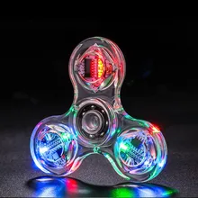 WINCO светодиодный свет с украшением в виде кристаллов ручной Спиннер ручной светящийся Спиннер в темное время суток свет EDC для снятия напряжения рельеф игрушки для детей аутизм ADHD, игрушки для фокусировки