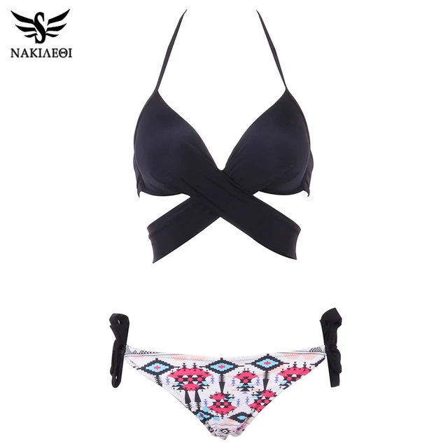 NAKIAEOI 2018 Seksowny bikini kobiety strój kąpielowy push up stroje kąpielowe Criss Cross Bandage Halter bikini Set Beach strój kąpielowy pływać nosić XXL tanie i dobre opinie Bikinis Set Nylon spandex Jednolity patchwork druk Wire Free 180073 Niska talia Pasuje do rozmiaru Weź swój normalny rozmiar NAKIAEOI 2018 Seksowny bikini kobiety strój kąpielowy push up stroje kąpielowe Criss Cross Bandage Halter bikini Set Beach strój kąpielowy pływać nosić XXL tanie i dobre opinie Bikinis Set Nylon spandex Jednolity patchwork druk Wire Free 180073 Niska talia Pasuje do rozmiaru Weź swój normalny rozmiar