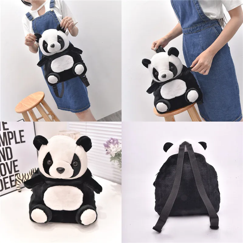 High Quality Panda Children Schoolbag Baby Bbackpack Mochila Girls Shool Bags Kids Plush Backpack For Birthday