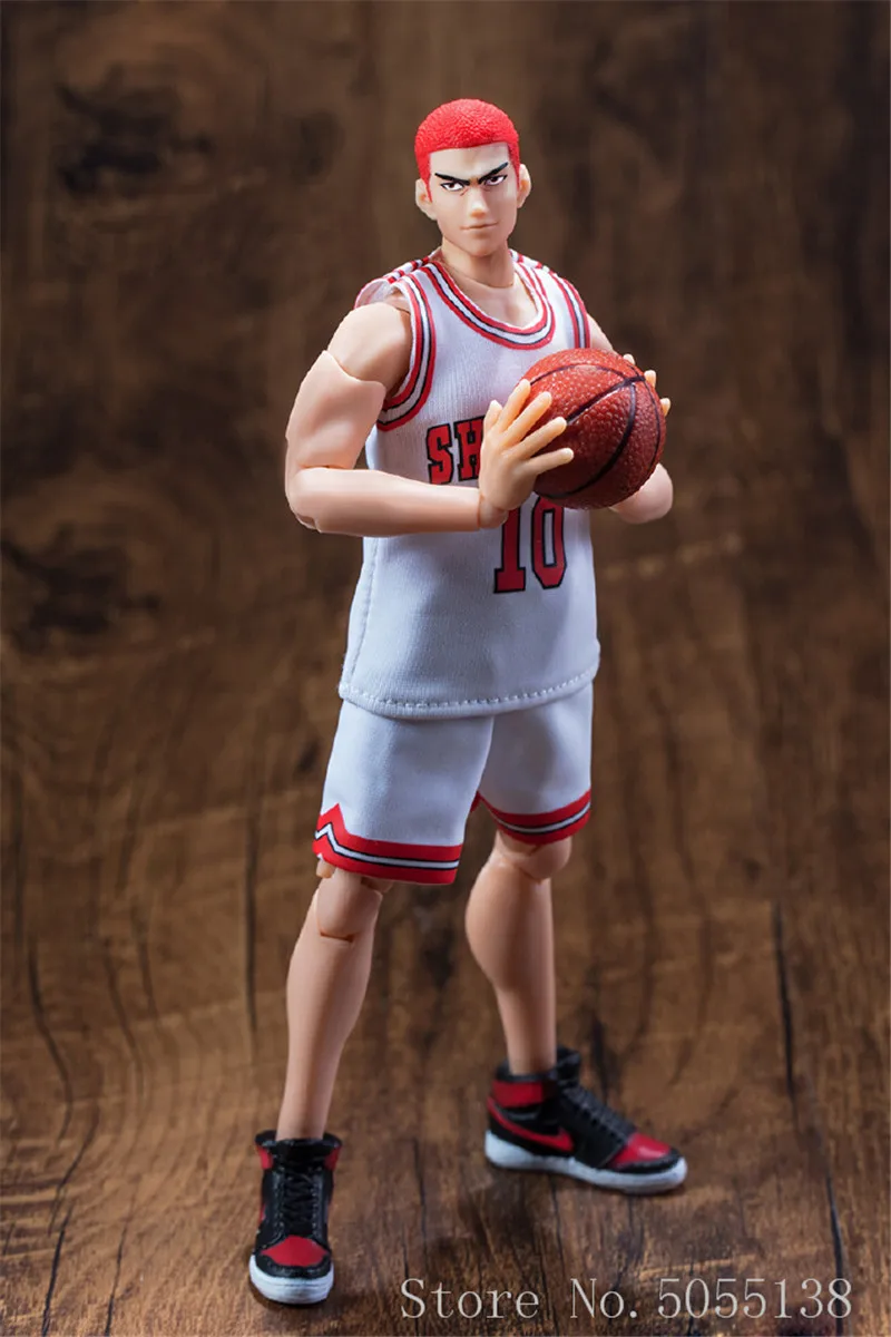 GT Model Action Figure SLAM DUNK Rukawa Kaede Movable PVC Figure Model Toys SLAM DUNK SHF No.11 White Clothing Figurines