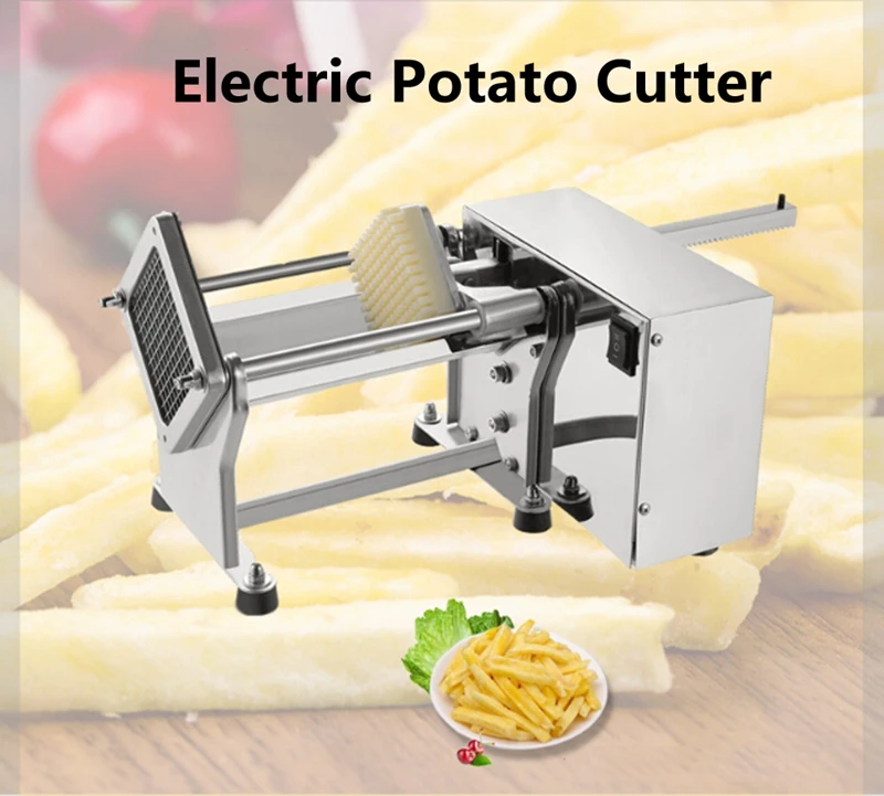 GZZT коммерческий Электрический Резак для картофеля, фри, слайсер, измельчитель овощей, 3 лезвия, резак для фруктов, чипсов, слайсер