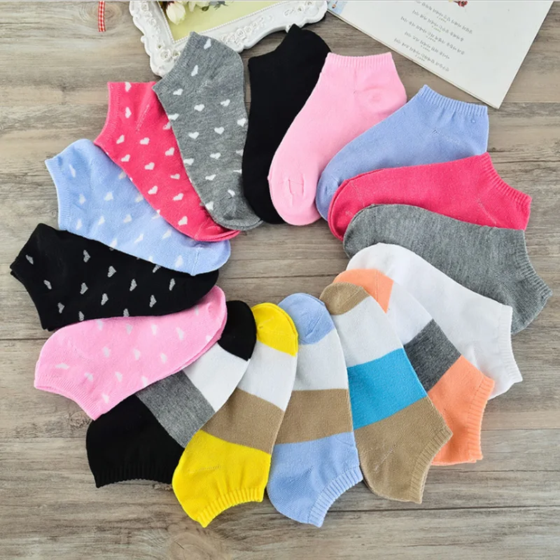 

Summer sweets Patterns of Little love cute Cotton Women Socks Female Kawaii Short Socks Slippers Women Casual Soft Funny Boat