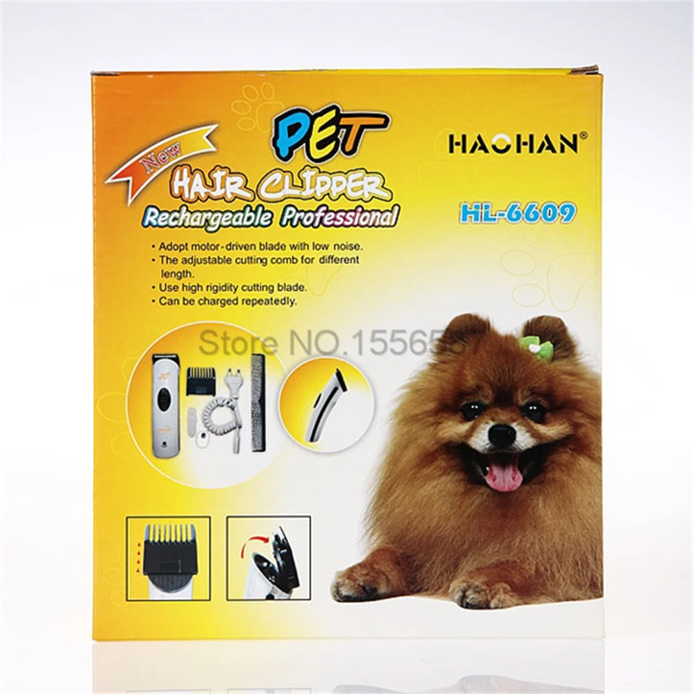 New Electric Rechargeable Pet Dog Hair Trimmer HL 6609 Cordless