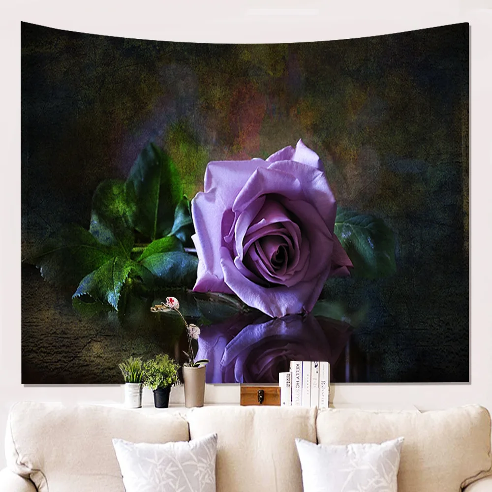 Настенная картина большого размера подвесной цветочный узор 3D цветок художественный ковер одеяло йога коврик декоративный гобелен для дома Бохо Настенный декор