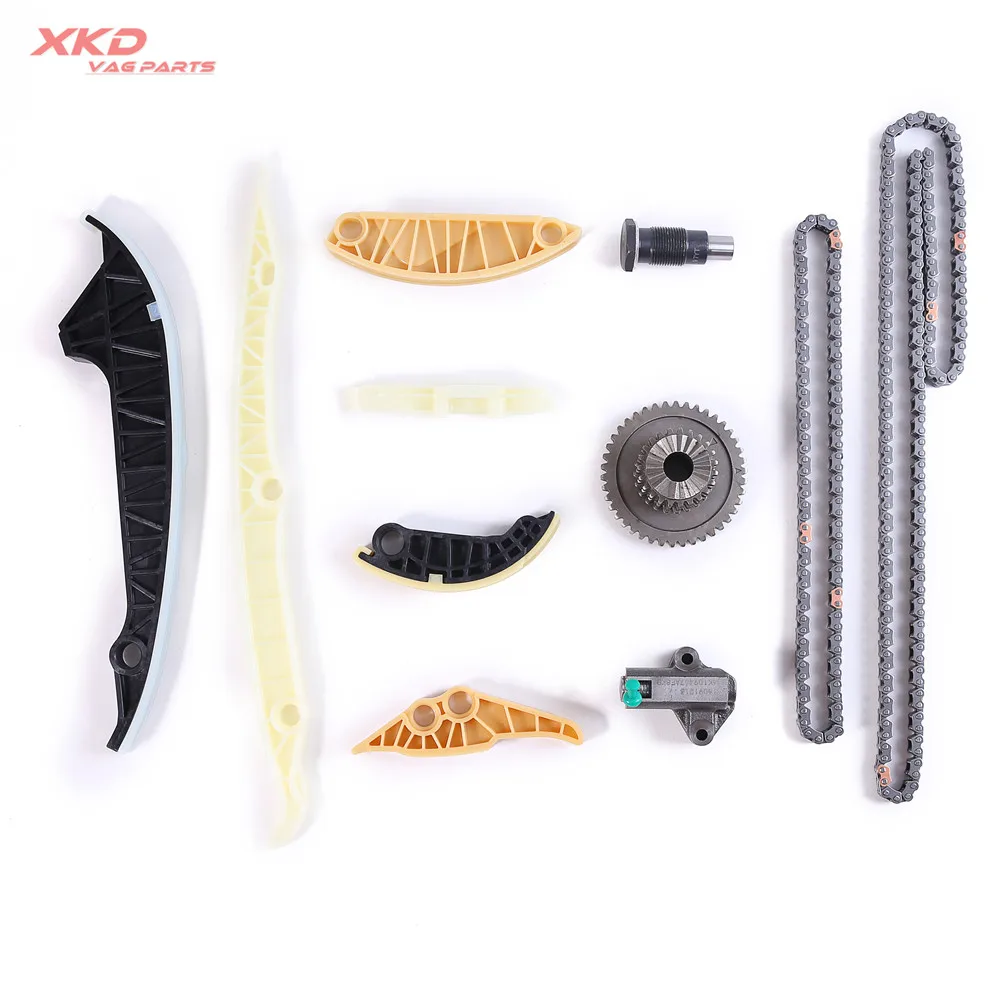 11Pcs Timing Chain Set For VW Golf Beetle Audi A3 Q3 Q5 TT Third EA888 2.0Tin Timing Components