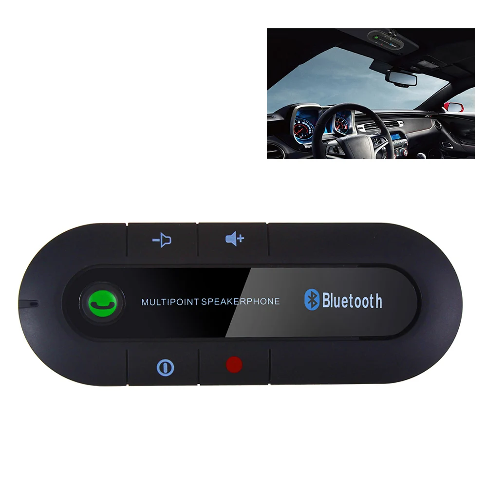 Car Bluetooth Speakerphone Stereo MP3 Music Player Sun Visor Wireless