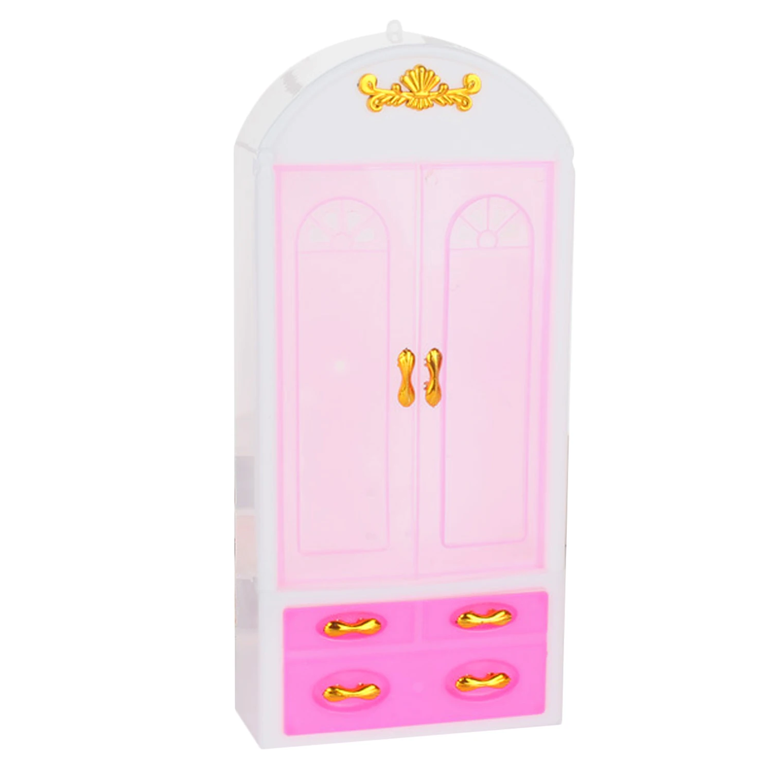 Besegad Kawaii لطيف دمية منزل ديكور البلاستيك البسيطة خزانة اكسسوارات أثاث ل باربي الأطفال طفل فتاة هدايا عيد الميلاد لعبة