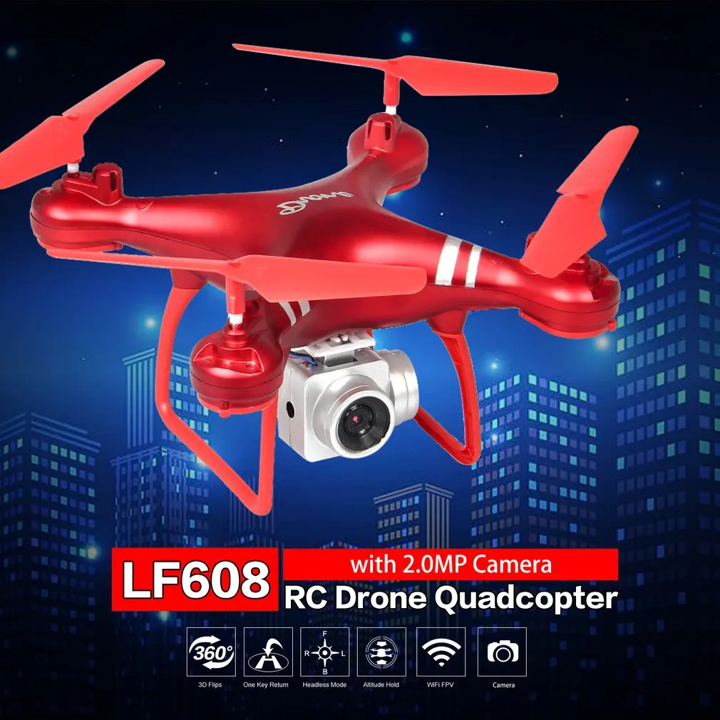 LF608 2,4G wifi FPV RC Дрон складной Квадрокоптер с камерой 0,3/2,0/МП дроны без головы в реальном времени Фото Видео Дрон