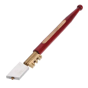 

New Window Craft Pencil Cutting Hand Knife Tool wood handle ,steel head Professional Portable Diamond Tipped Glass Cutter 17.5mm