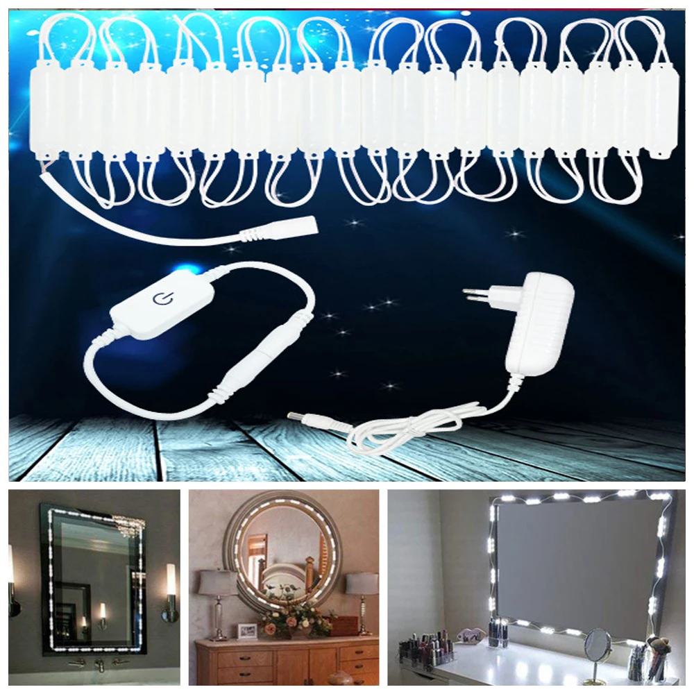 

Led Makeup Mirror Light with Touch Dimmer Mirror Led Module Vanity LED Light for Dressing Table Mirror Lighting Backlighting