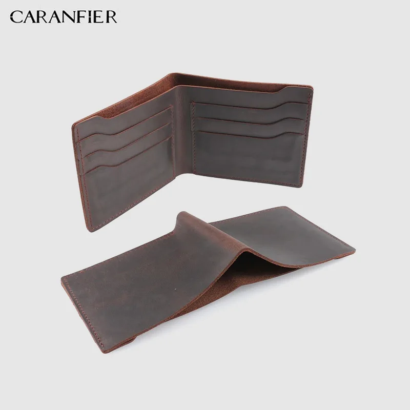 Мужские кошельки CARANFIER из натуральной воловьей кожи высококачественный мужской