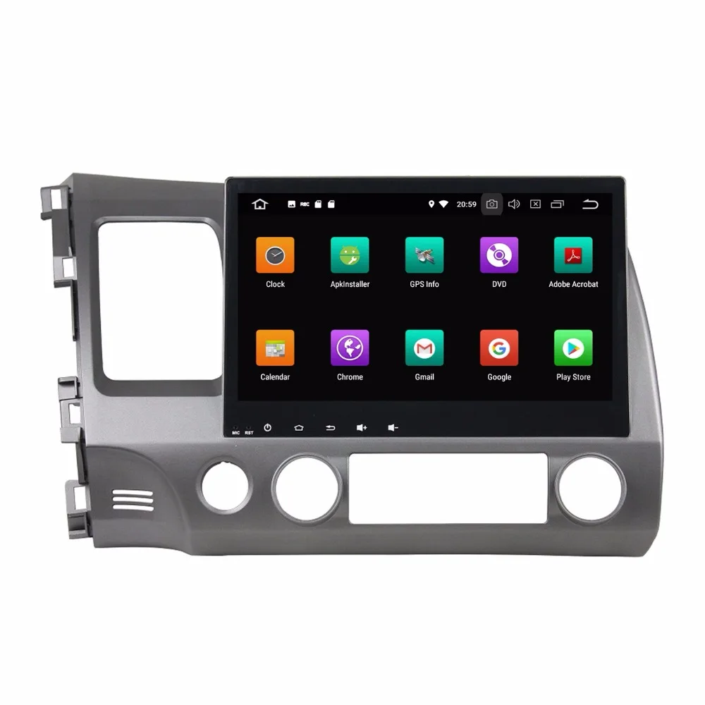 Sale Octa Core 10.1 inch 8 core Android 9.0 Car Radio DVD player GPS for Honda Civic 2006~2011 4GB RAM Bluetooth 64GB ROM  auto 1