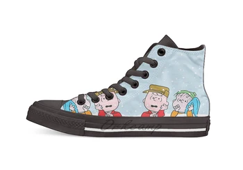 

Good Grief it's Christmas Charlie Brown Design breathable Casual High Top lace-up Canvas shoes sneakers For Drop shipping