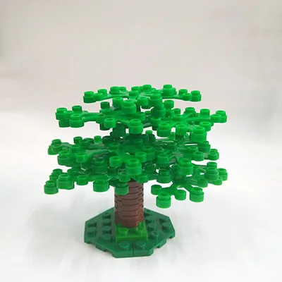 Green BEIMONGO строительные блоки MOC красочные дерево сад модель завода строительство DIY детские игрушки могут быть compitabled - Цвет: Green