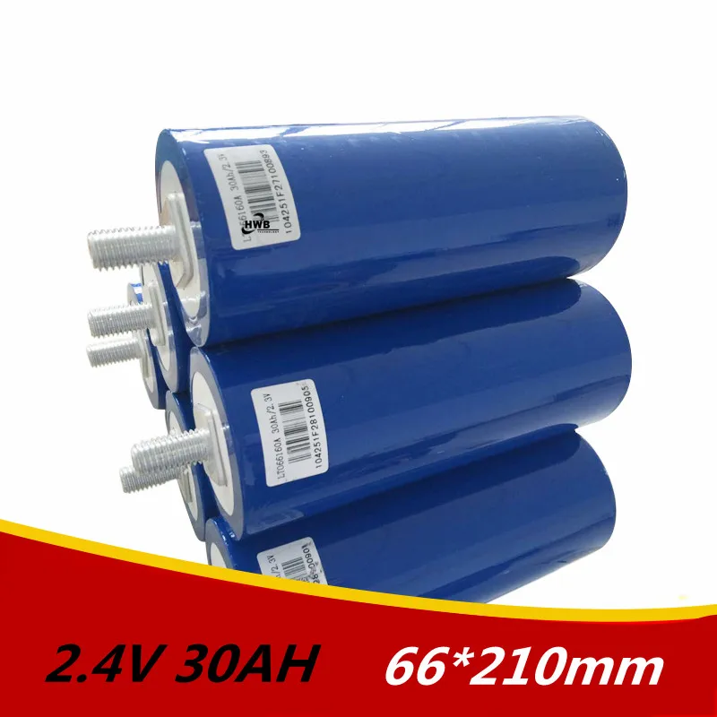 

2pcs 30AH Lithium titanate battery dynamic 2.4V 30AH LTO Cylindrical bateria for DIY 24V 36V LTO battery electric vehicle bus
