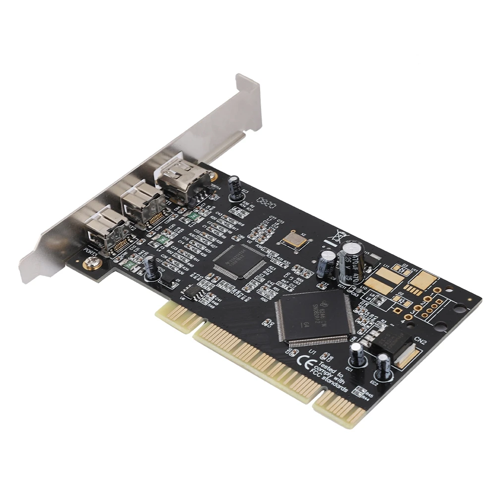 PCI зарядное устройство с 3 usb-портами для Firewire 800 1394 б/у(2B1A) Карта видеозахвата 800 Мбит/с Карта контроллера адаптер