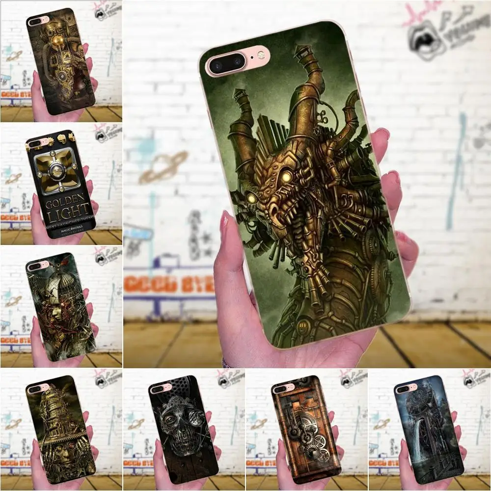 Стимпанк машина для камеры Huawei Mate 7 8 9 10 20 P8 P9 P10 P20 P30 Lite Plus Pro 2017 мягкий чехол из ТПУ |