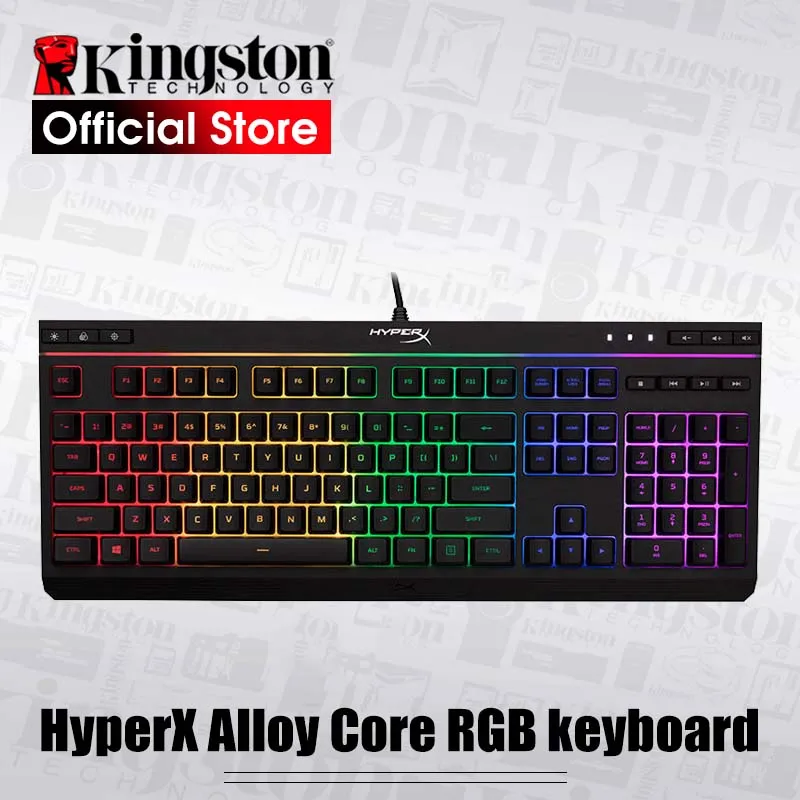 KINGSTON HyperX Alloy Core RGB E-sports игровая клавиатура металлическая панель механическая клавиатура динамические эффекты водостойкая клавиатура