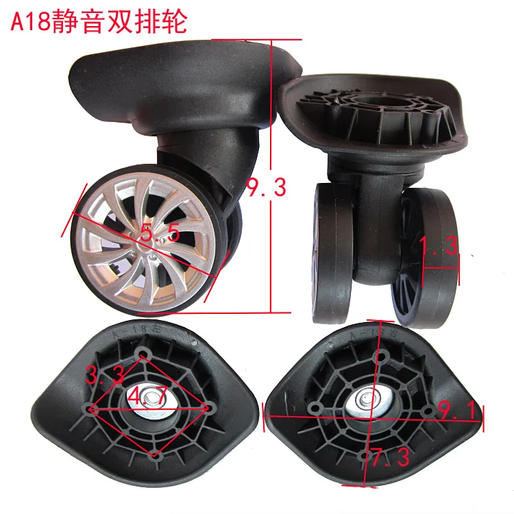 A18 mute double row wheel trolley wheels accessories