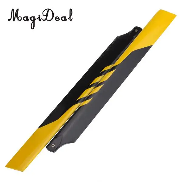 MagiDeal 2Pcs 325mm Universal Glass Fiber Main Rotor Blades for Trex 450 Series RC Helicopter Remote Control Parts