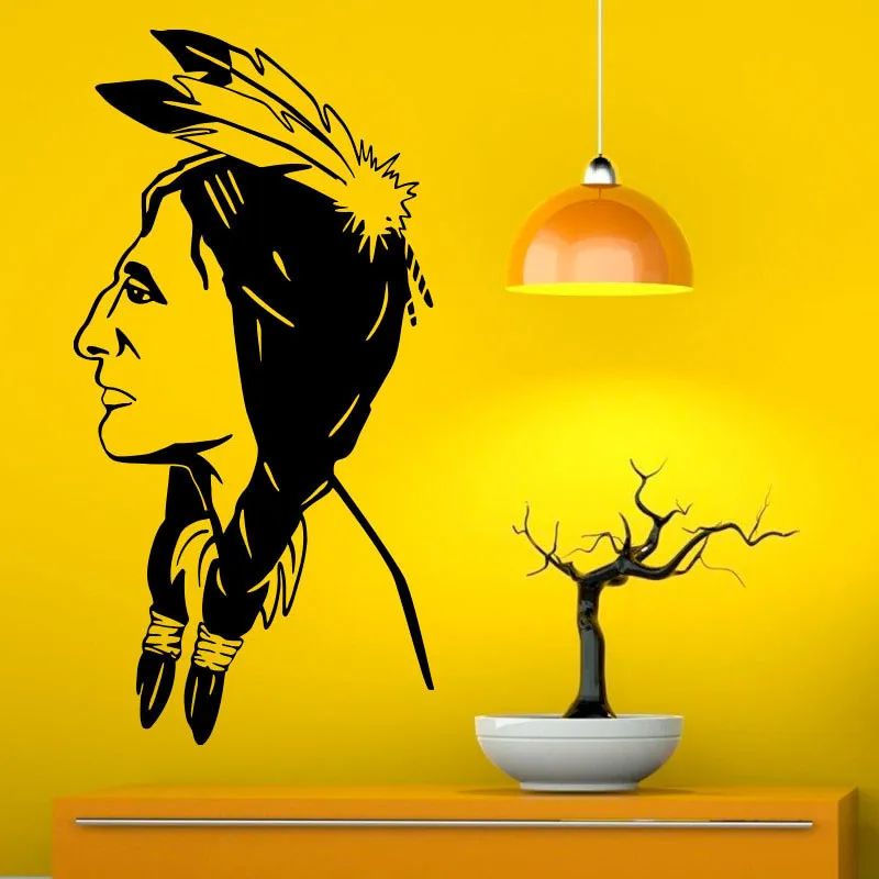 Modern Wall Decals Native American Vinyl Art Wall Stickers American