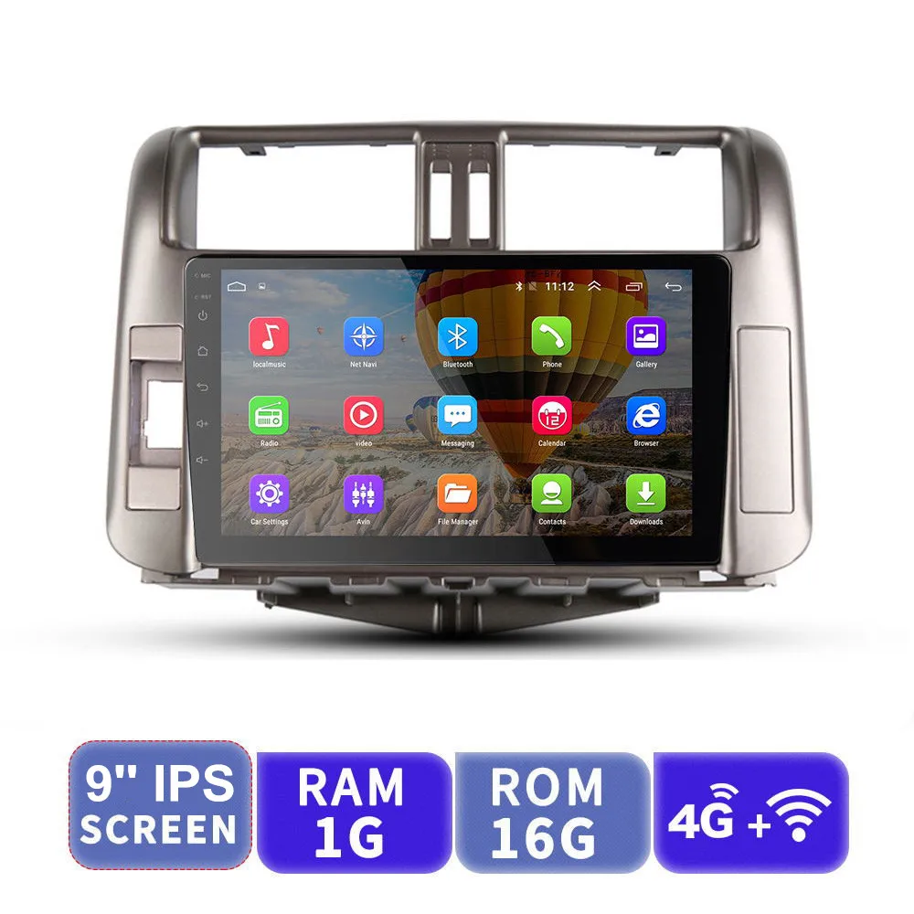EKIY 9 ''ips No 2 Din мультимедиа для Android плеер Авторадио Стерео gps навигация для Toyota Land Cruiser Prado 150 2010-2013 - Цвет: 1G 16G
